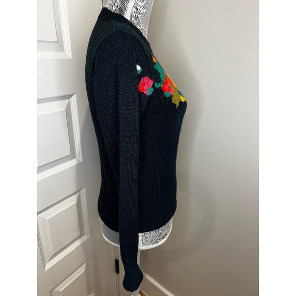 VTG Vintage HTF Bobbie Brooks Floral Knit embroidered Sweater - Picture 2 of 8